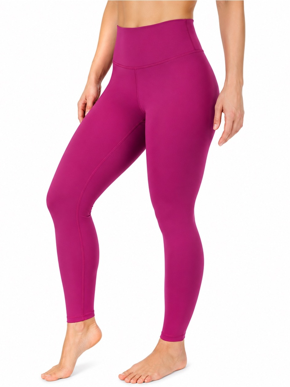 90 Degree By Reflex Girls Magenta High-Waist Leggings